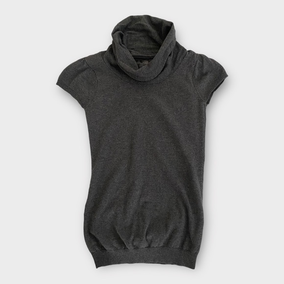 Forever 21 Women’s Sweater Top Small Cashmere Blend Cowl Neck Short Sleeve Y2K - Picture 1 of 7